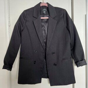 Urban Outfitters Black Boyfriend Double Breast Blazer Sz Small